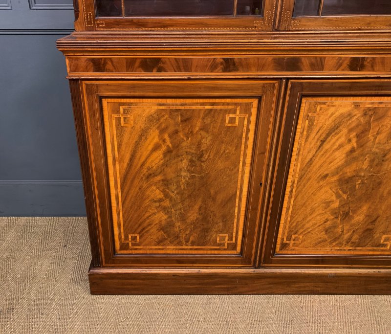 Edwards & Roberts Inlaid Mahogany Bookcase - Image 7